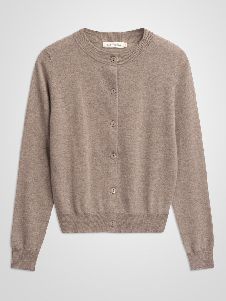 Cashmere cardigan "Ingrid" - toast - 100% pure Cashmere - Scandinavian design - Kashmina of Norway