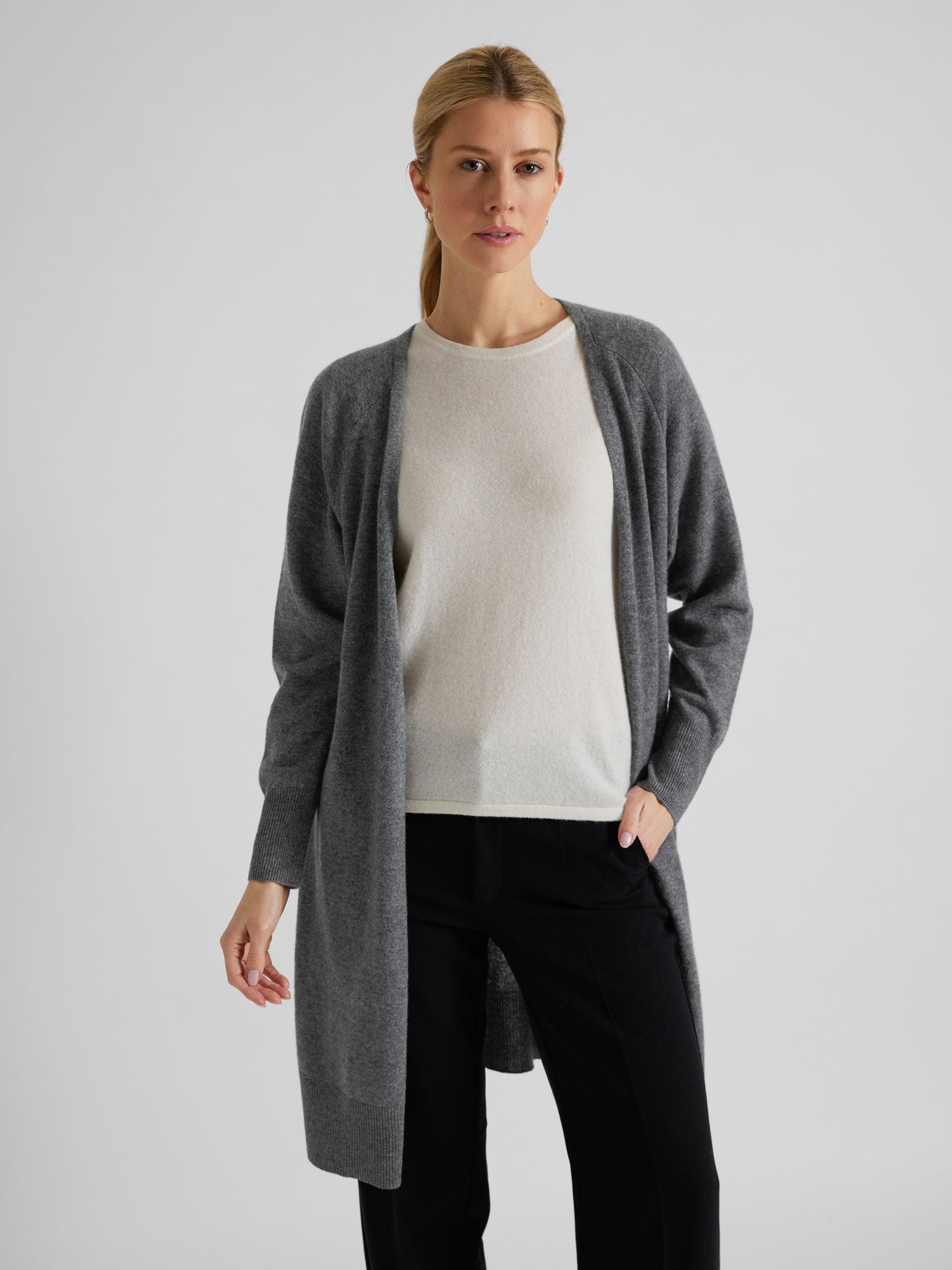 トップス if six was nine MINIMUM CASHMERE C-GRAY Women's Dolomiti Cashmere Mock Neck Sweater - Grey | MaisonCashmere