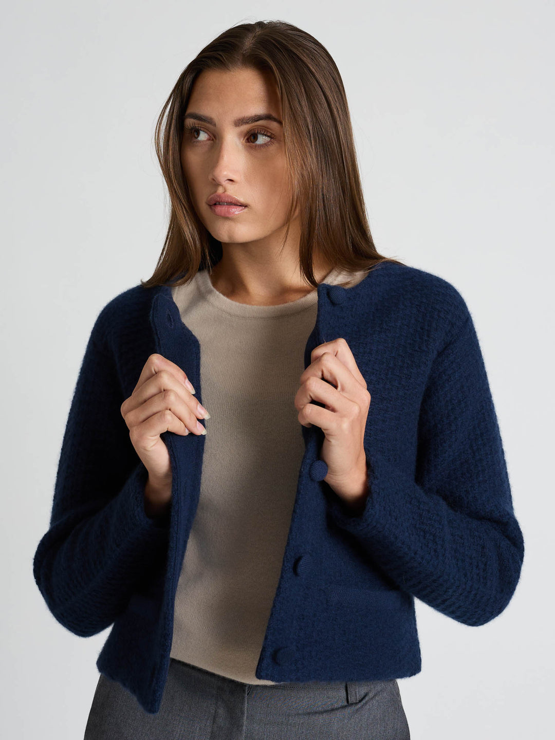 Cashmere jacket "Luna" - Navy