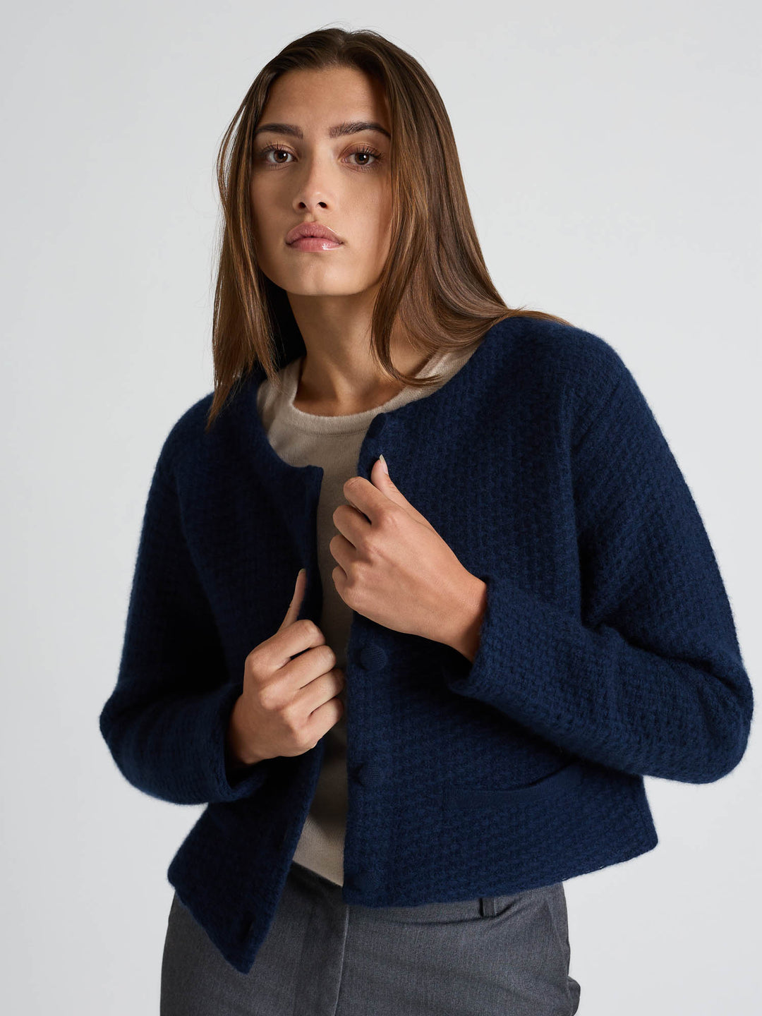 Cashmere jacket "Luna" - Navy