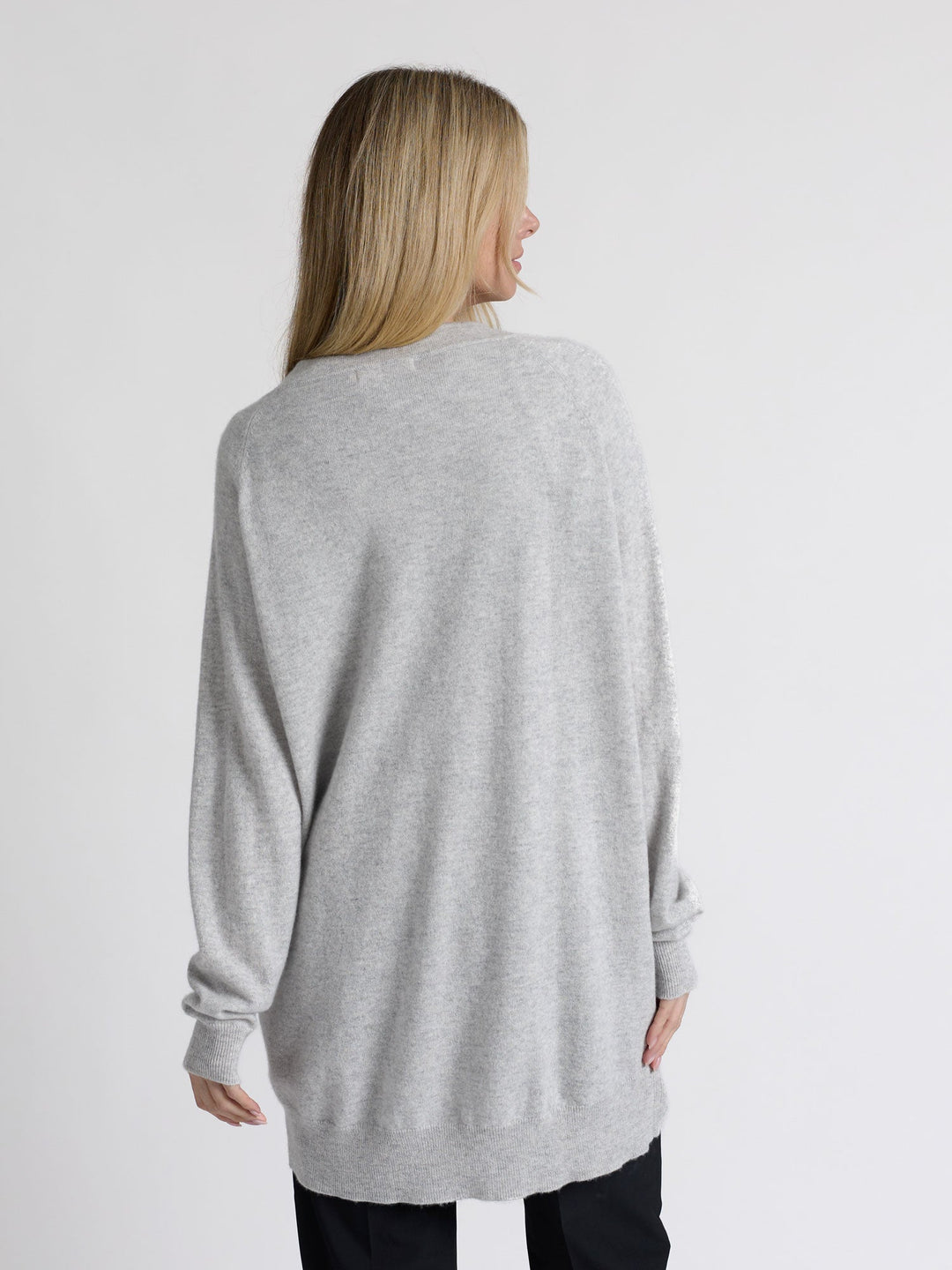 Cashmere cardigan "Lykke" - light grey - 100% pure Cashmere - Scandinavian design - Kashmina of Norway
