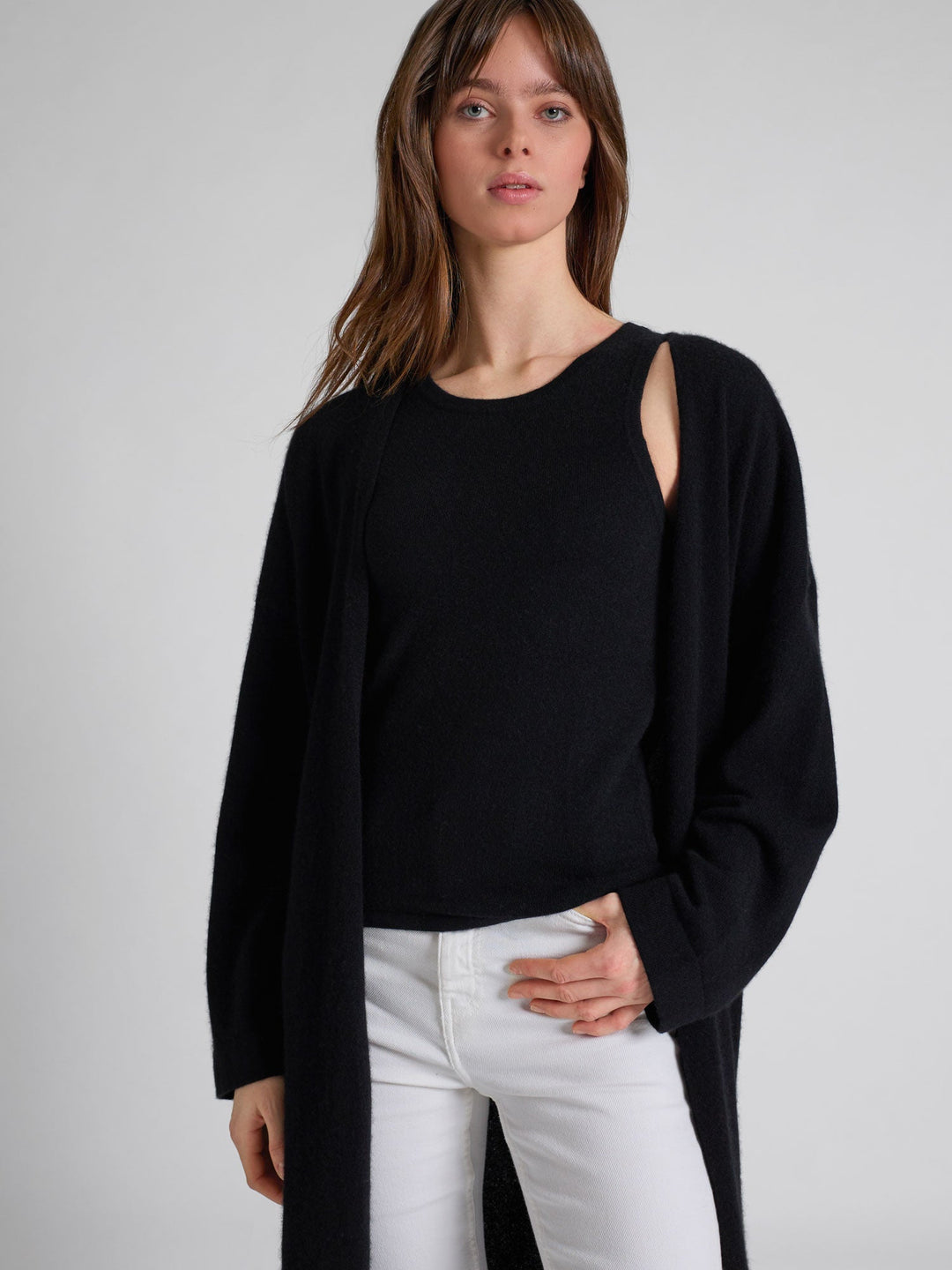 Cashmere cardigan "Magni" - Black - 100% pure Cashmere - Scandinavian design - Kashmina of Norway