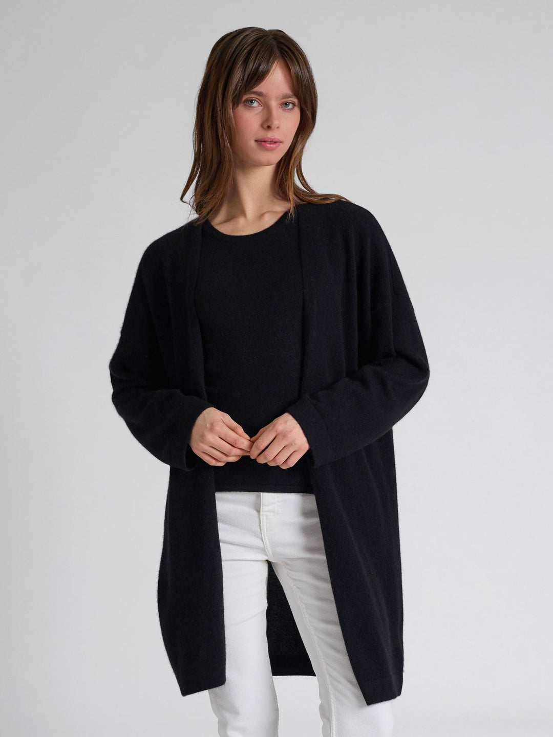 Cashmere cardigan "Magni" - Black - 100% pure Cashmere - Scandinavian design - Kashmina of Norway