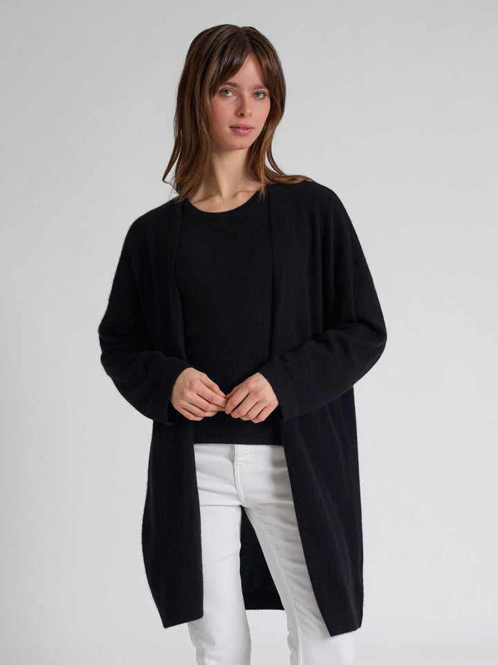 Cashmere cardigan "Magni" - Black - 100% pure Cashmere - Scandinavian design - Kashmina of Norway