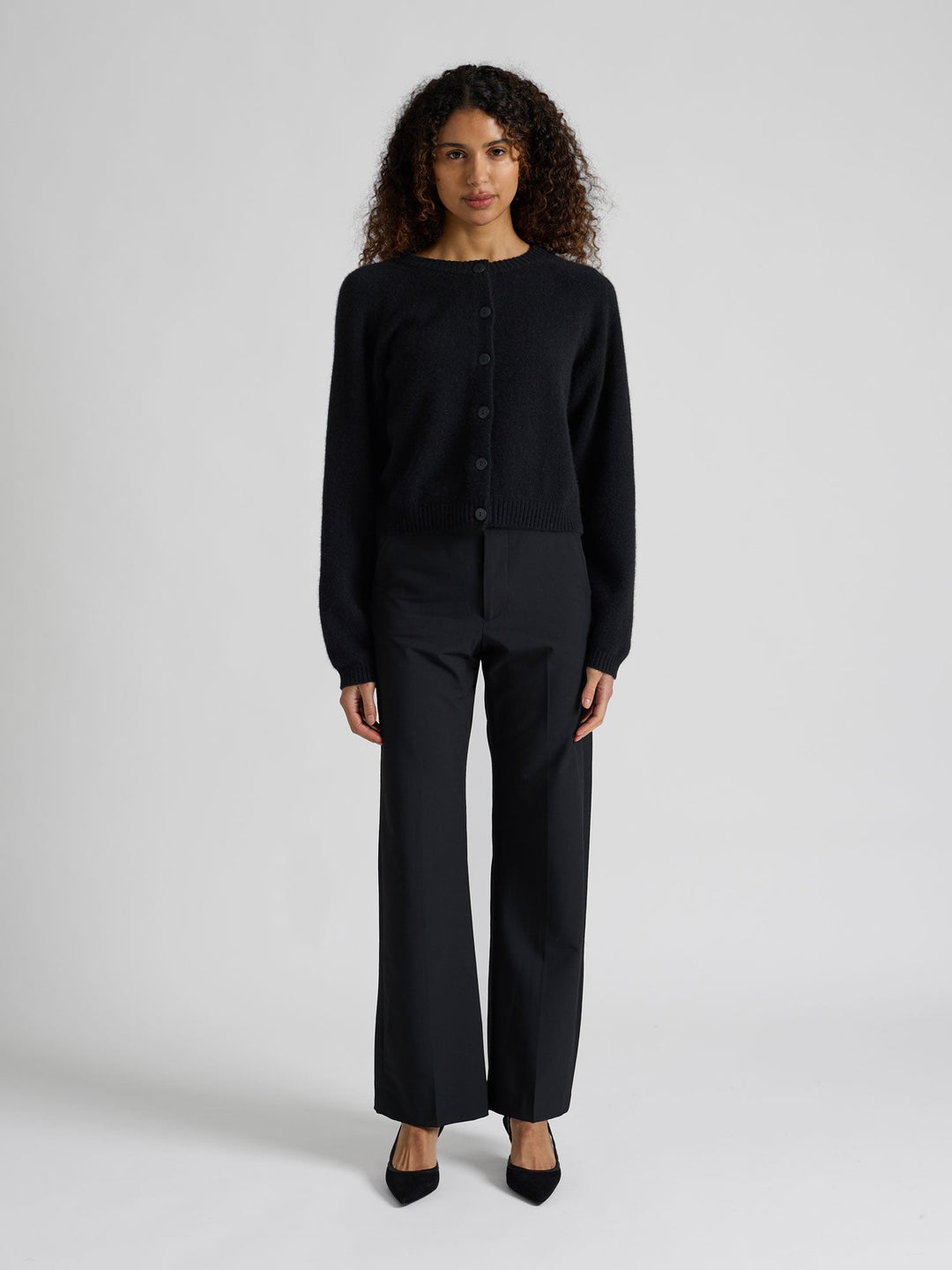 Cashmere cardigan "Randi" - Black - 100% pure Cashmere - Scandinavian design - Kashmina