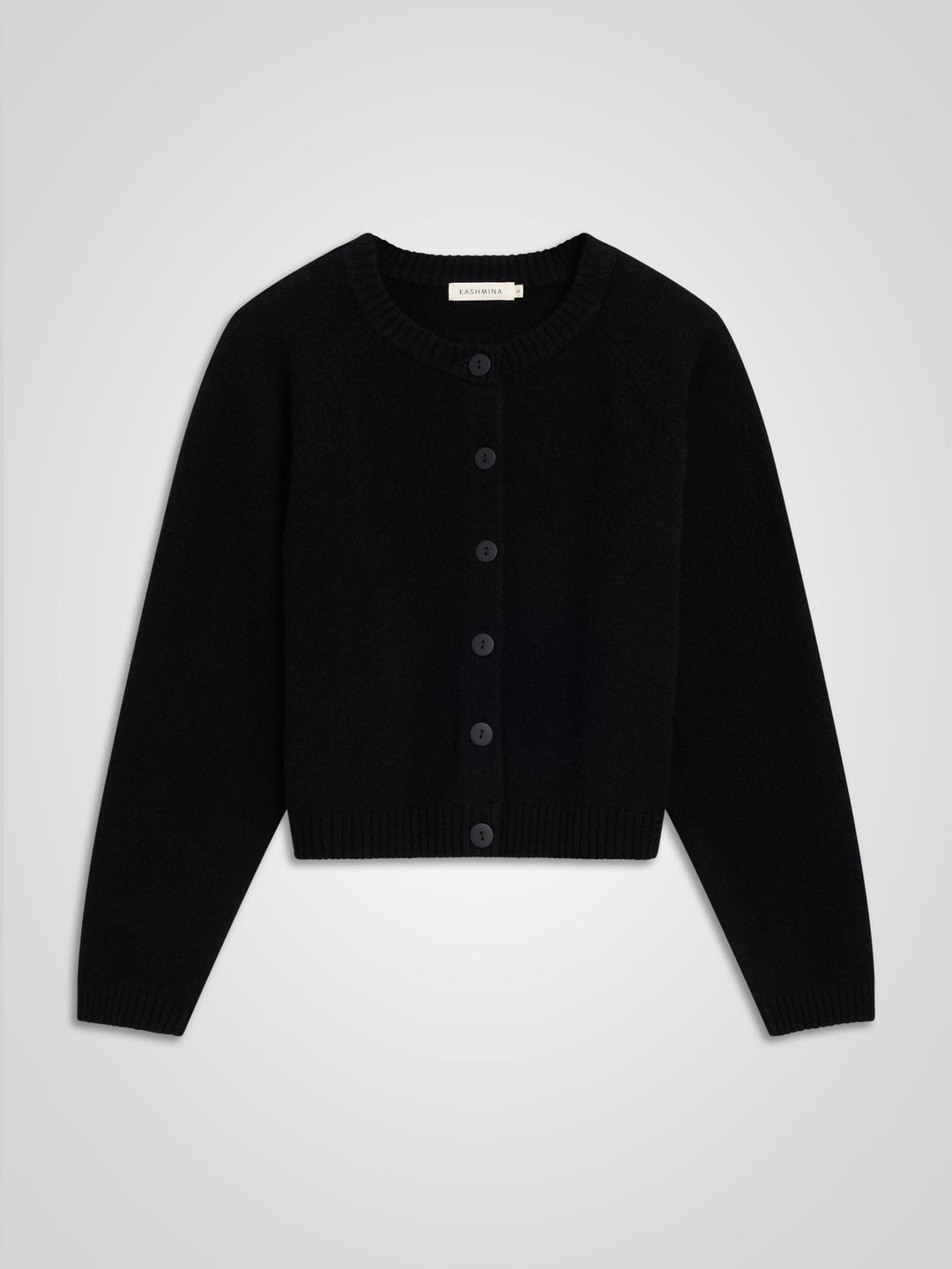 Cashmere cardigan "Randi" - Black - 100% pure Cashmere - Scandinavian design - Kashmina
