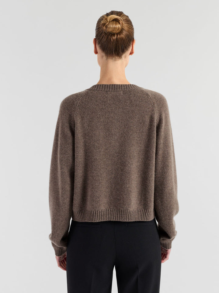 Cashmere cardigan "Randi" - Dark toast - 100% pure Cashmere - Scandinavian design - Kashmina of Norway