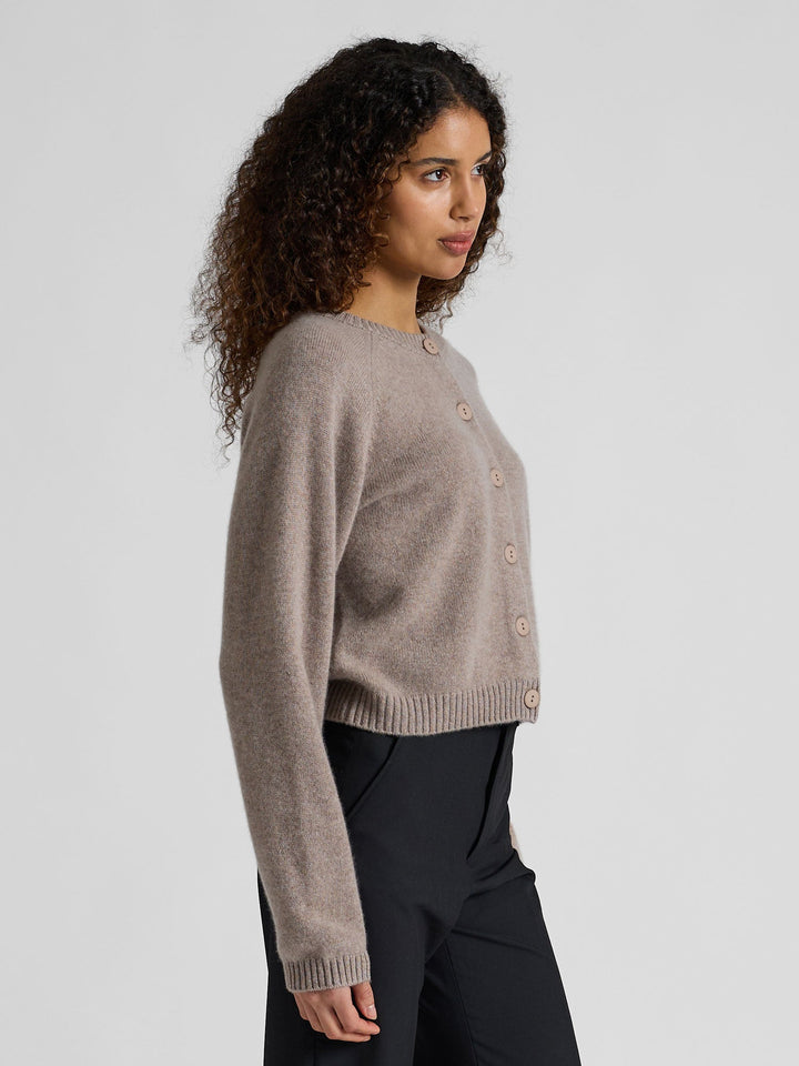 Cashmere cardigan "Randi" - Toast - 100% pure Cashmere - Scandinavian design - Kashmina