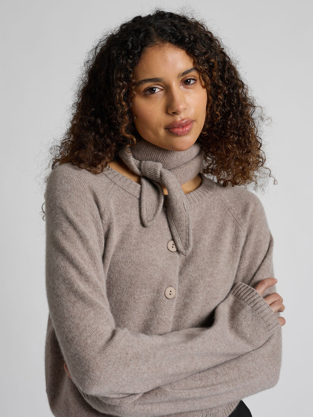 Cashmere mini scarf "Alfine" - Toast - 100% pure Cashmere - Scandinavian design - Kashmina