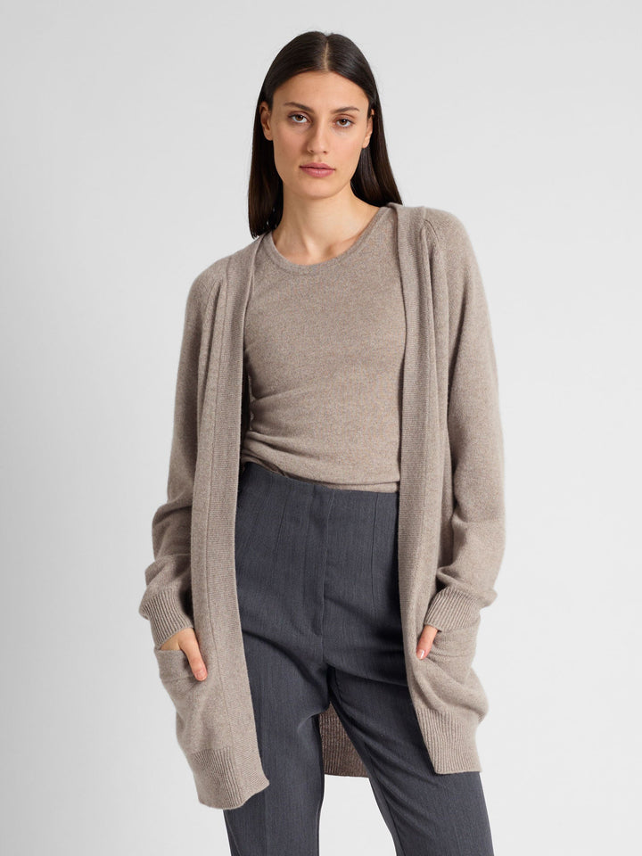 Cashmere cardigan "Solveig" - toast - 100% pure Cashmere - Scandinavian design - Kashmina of Norway