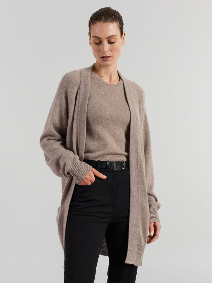 Cashmere cardigan "Solveig" - toast - 100% pure Cashmere - Scandinavian design - Kashmina of Norway