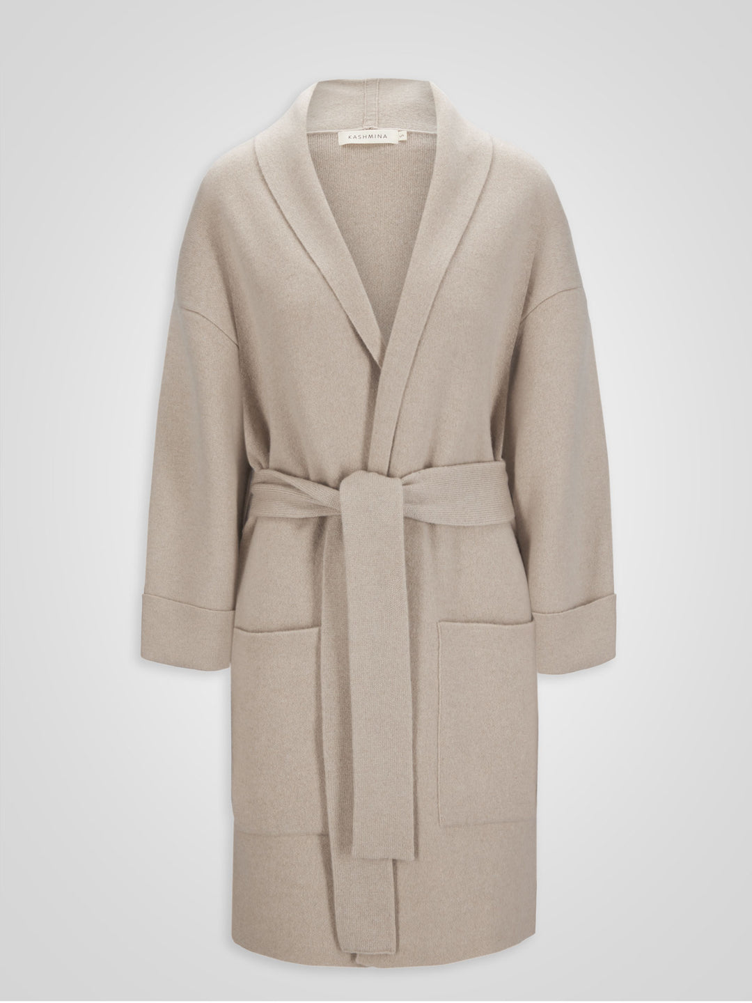 Cashmere coat "Liv" in 100% pure cashmere. Scandinavian design by Kashmina. Color: Ginger.