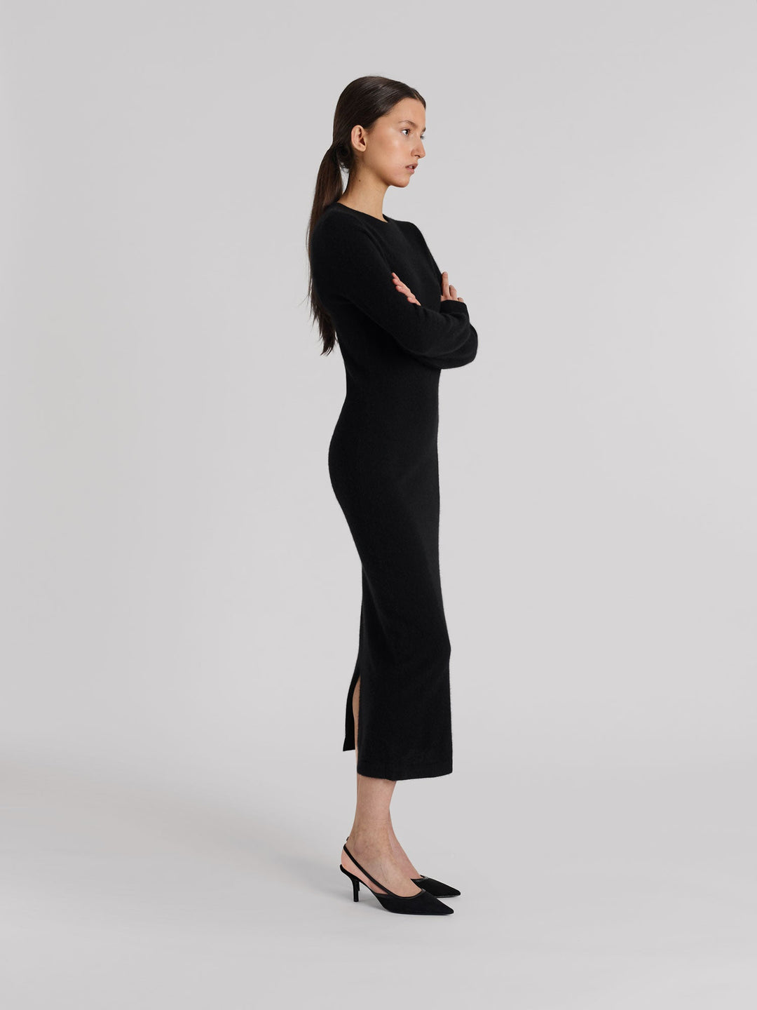 Cashmere dress "Hedvig" - black - 100% pure Cashmere - Scandinavian design - Kashmina of Norway