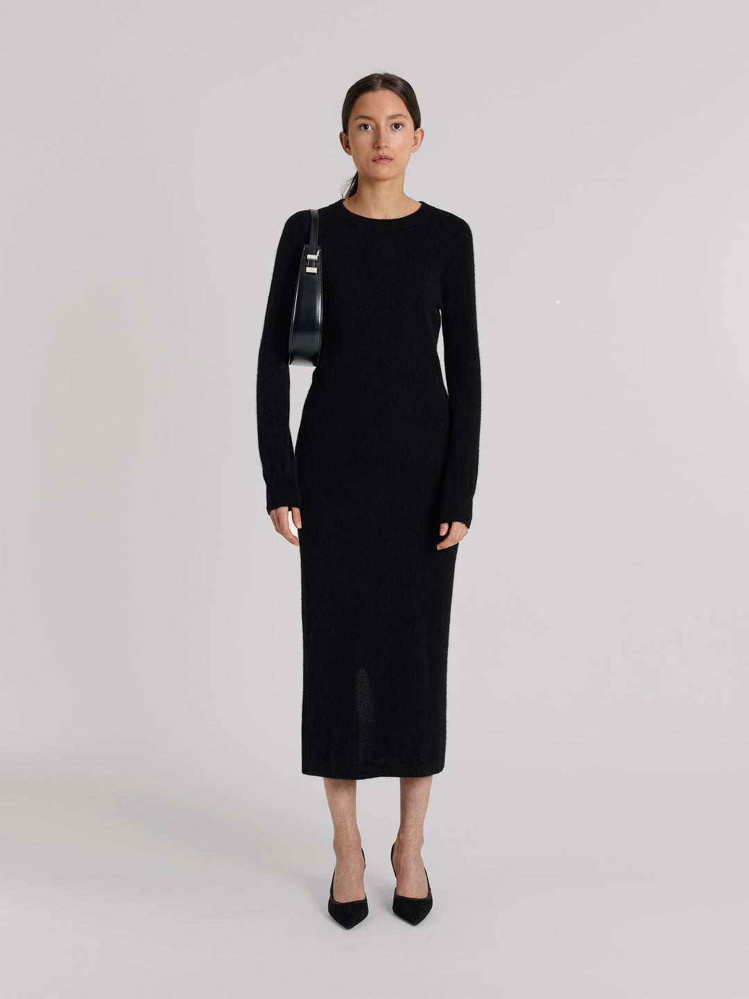Cashmere dress "Hedvig" - black - 100% pure Cashmere - Scandinavian design - Kashmina of Norway
