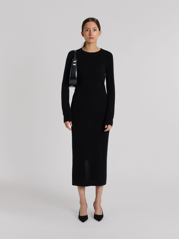 Cashmere dress "Hedvig" - black - 100% pure Cashmere - Scandinavian design - Kashmina of Norway