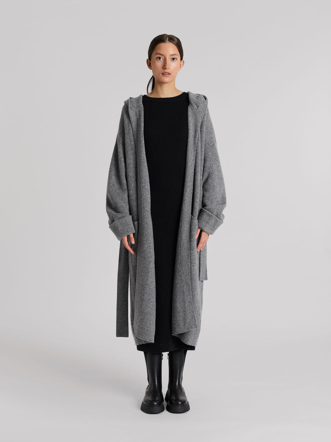 Cashmere dress "Hedvig" - black - 100% pure Cashmere - Scandinavian design - Kashmina of Norway