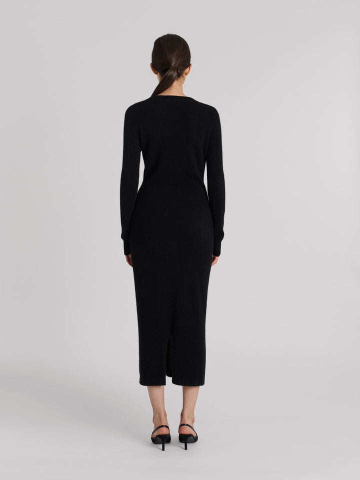 Cashmere dress "Hedvig" - black - 100% pure Cashmere - Scandinavian design - Kashmina of Norway
