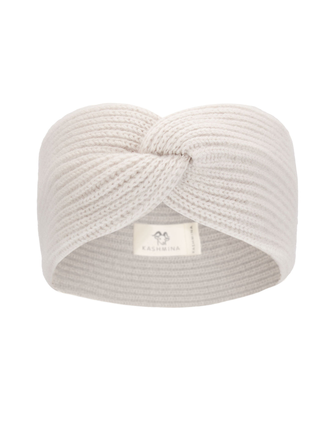 Cashmere head band Freya in 100% cashmere. Color: Cold Creme. Scandinavian design from Kashmina