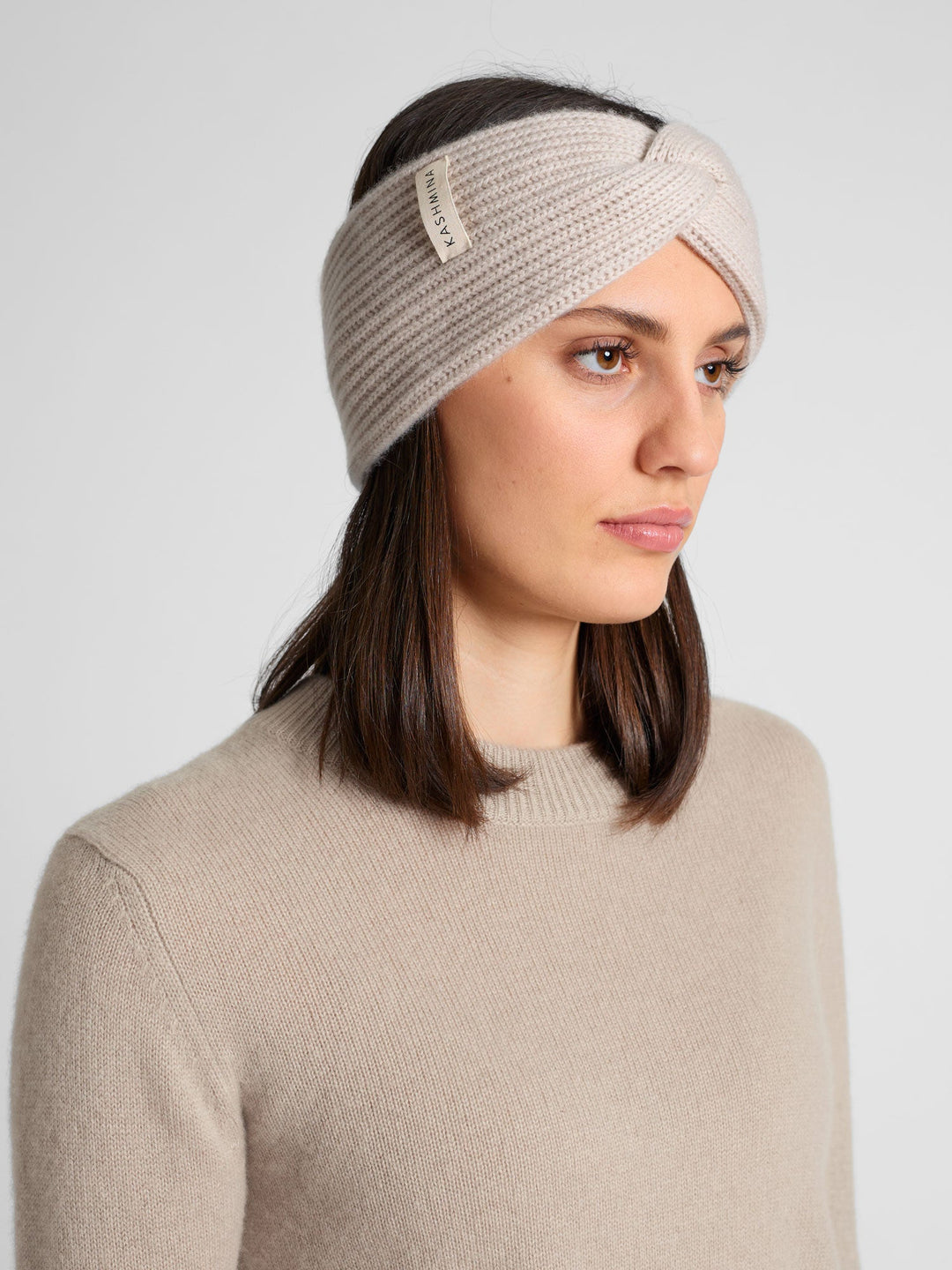 Cashmere head band "Freya" - cream - 100% pure Cashmere - Scandinavian design - Kashmina of Norway