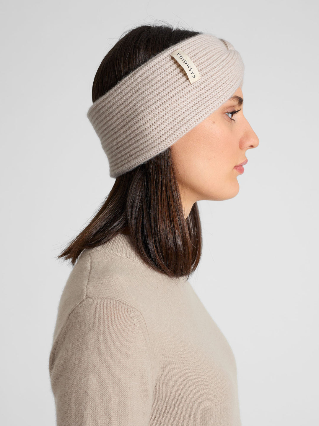 Cashmere head band "Freya" - cream - 100% pure Cashmere - Scandinavian design - Kashmina of Norway