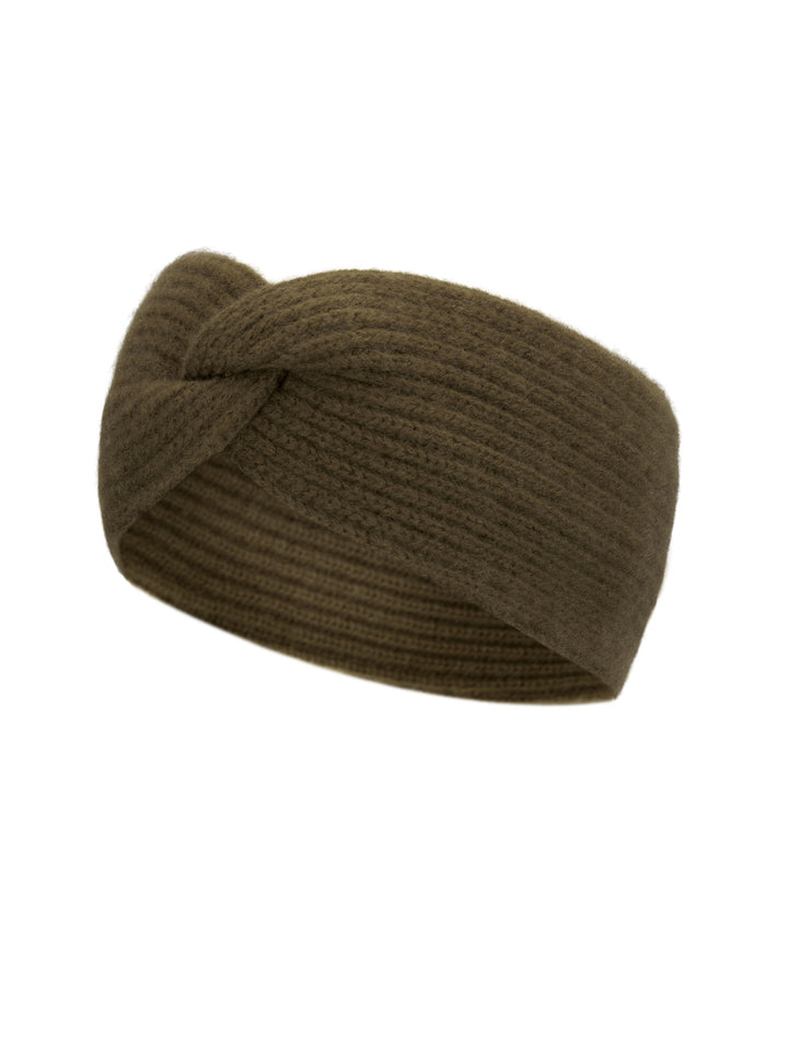 Cashmere head band Freya in 100% cashmere. Color: Hunter (dark green). Scandinavian design from Kashmina