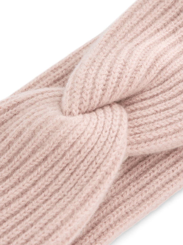 Head band "Freya" in 100% pure cashmere. Scandinavian design by Kashmina. Color: Rose Glow.