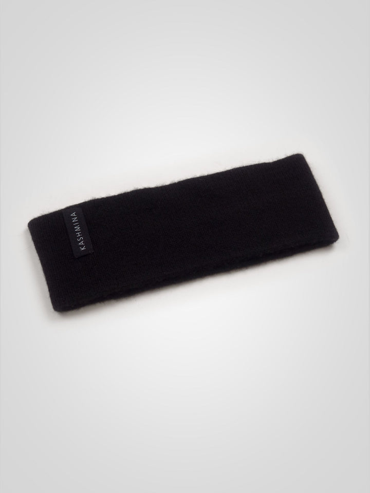 Cashmere headband "Tiril" - Black - 100% pure Cashmere - Scandinavian design - Kashmina