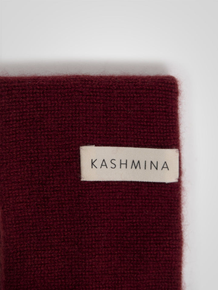Cashmere headband "Tiril" - Bordeaux - 100% pure Cashmere - Scandinavian design - Kashmina