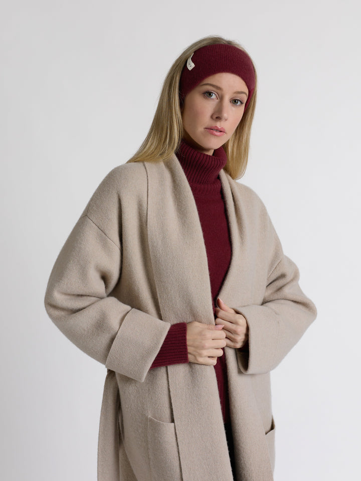 Cashmere headband "Tiril" - Bordeaux - 100% pure Cashmere - Scandinavian design - Kashmina