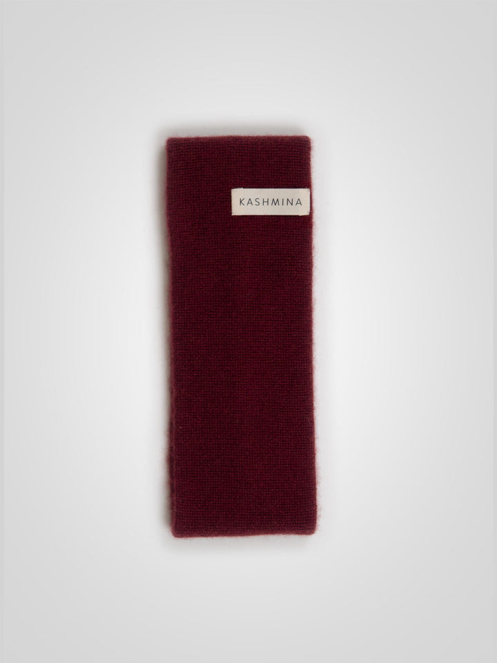 Cashmere headband "Tiril" - Bordeaux - 100% pure Cashmere - Scandinavian design - Kashmina