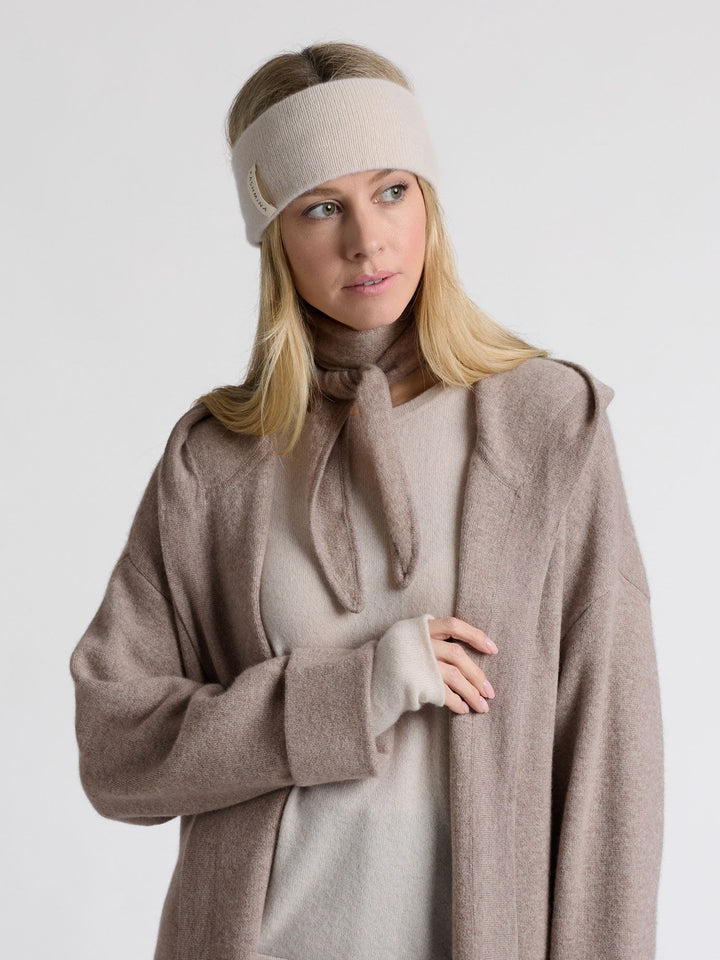 Cashmere headband "Tiril" - Cream - 100% pure Cashmere - Scandinavian design - Kashmina