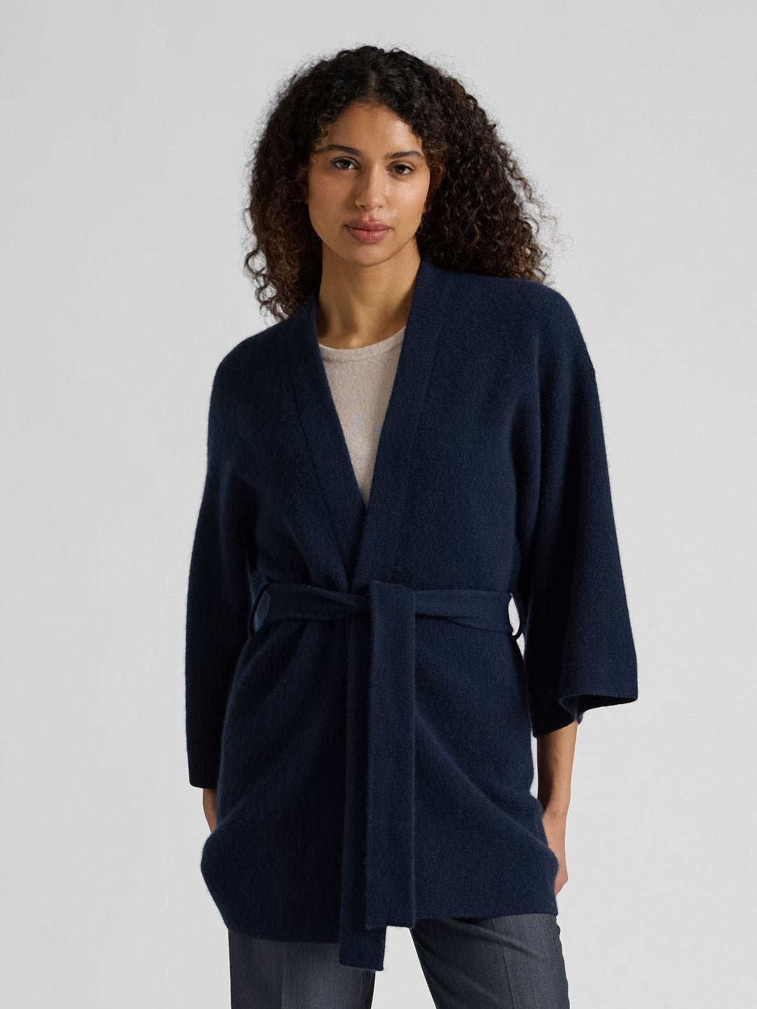 Cashmere cardigan "Vera" - Navy - 100% pure Cashmere - Scandinavian design - Kashmina