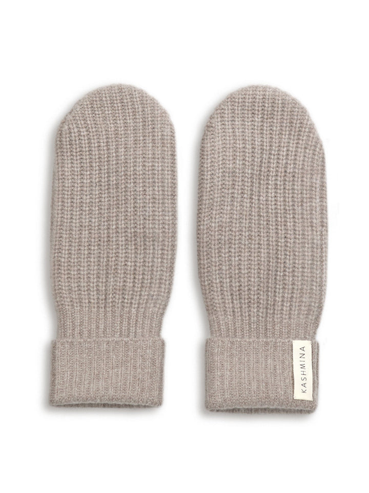 Cashmere thumb mittens "Elva"- Toast - 100% pure Cashmere - Scandinavian design - Kashmina of Norway