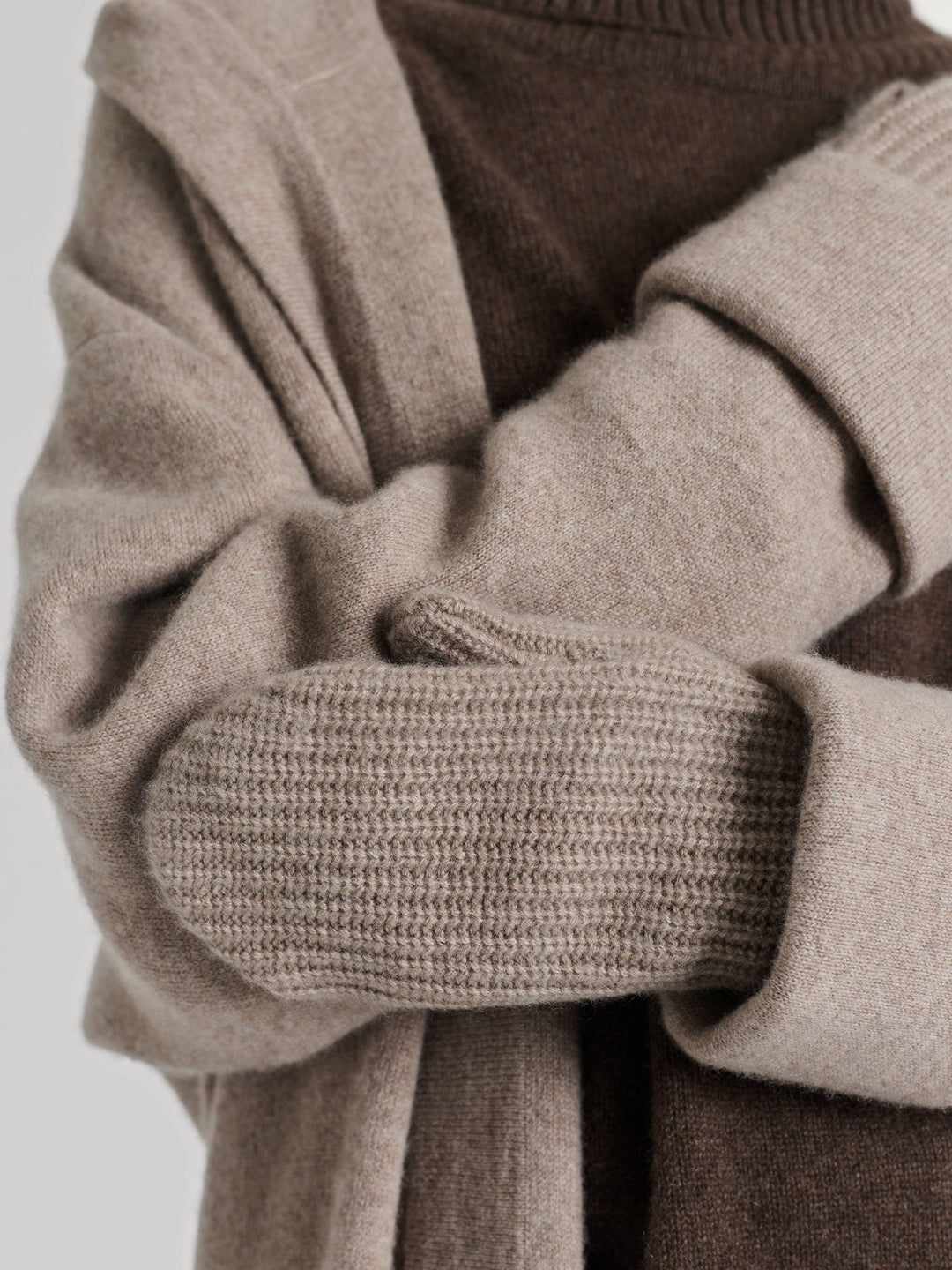 Cashmere thumb mittens "Elva"- Toast - 100% pure Cashmere - Scandinavian design - Kashmina of Norway