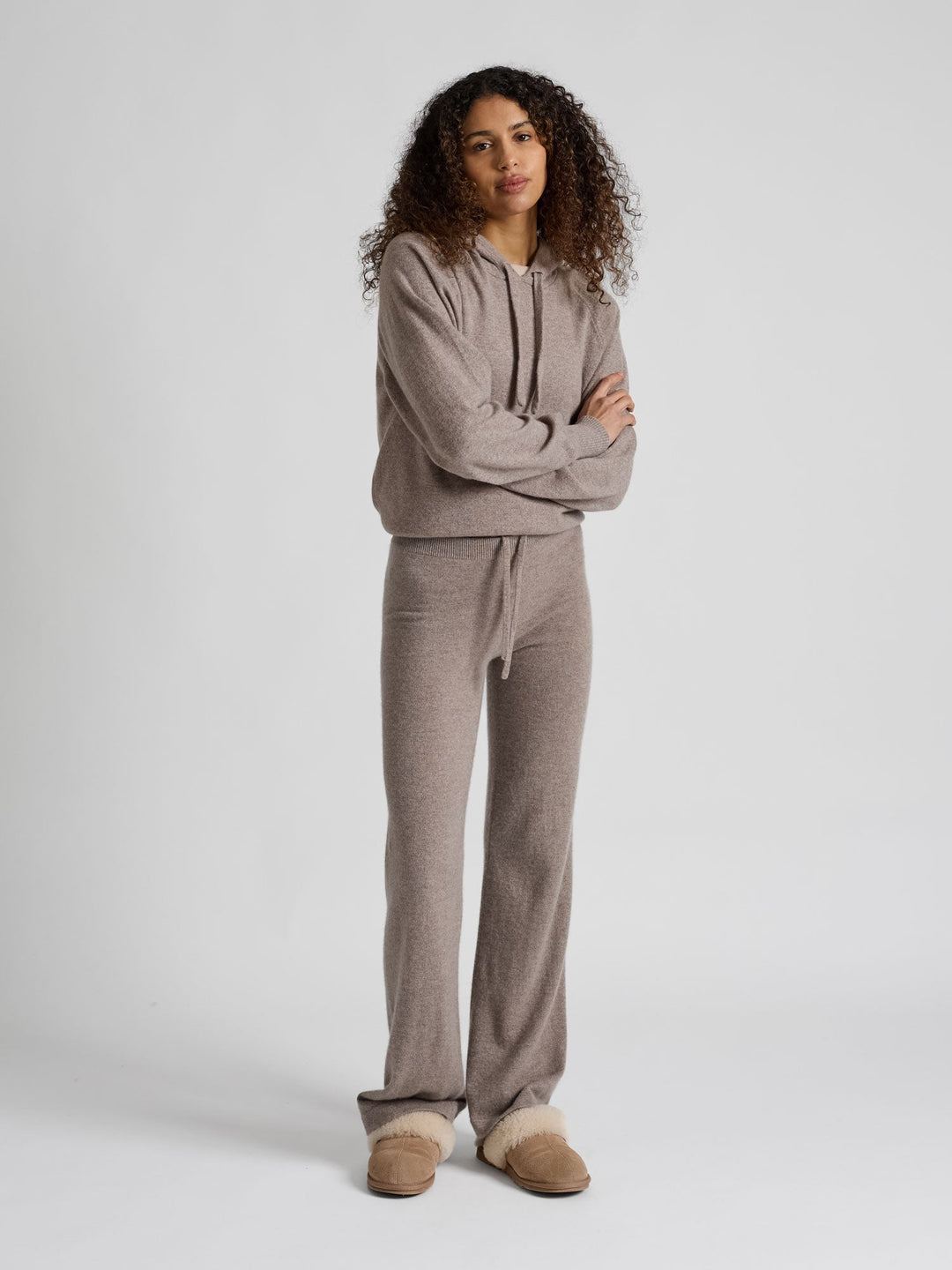 Cashmere sweater "Lux Hoodie" - toast - 100% pure Cashmere - Scandinavian design - Kashmina of Norway