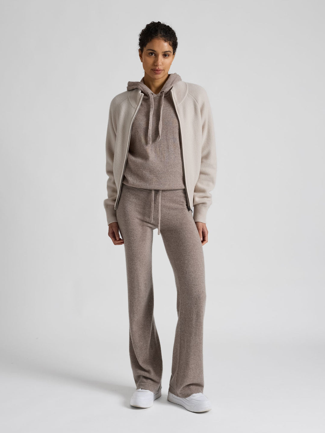 Cashmere sweater "Lux Hoodie" - toast - 100% pure Cashmere - Scandinavian design - Kashmina of Norway