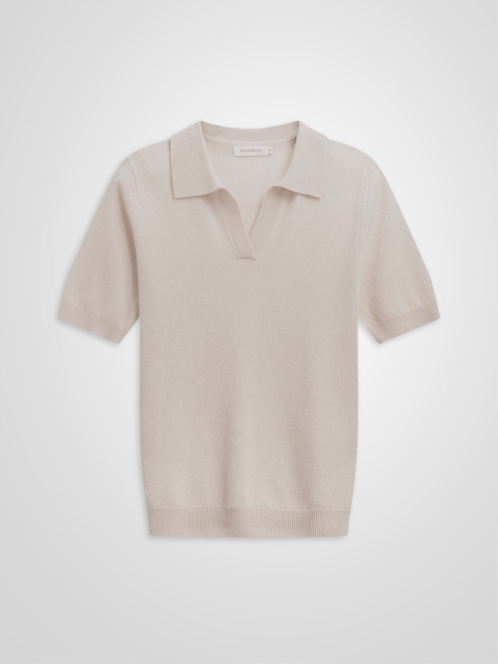 Cashmere piquet "Rikke" in 100% pure cashmere. Scandinavian design by Kashmina. Color: Cream.