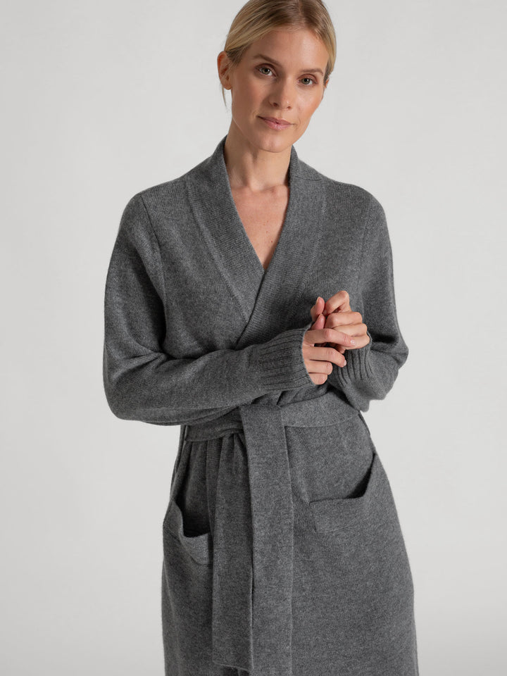 Cashmere robe "Premium" - Dark grey