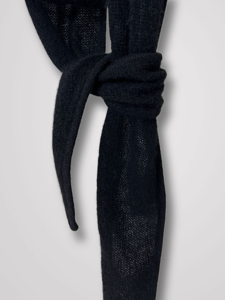 Cashmere mini scarf "Alfine" - Black