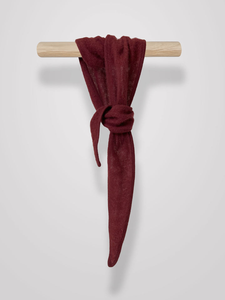 Cashmere mini scarf "Alfine" - Bordeaux