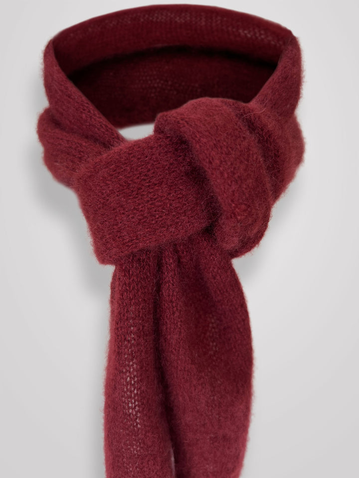 Cashmere mini scarf "Alfine" - Bordeaux