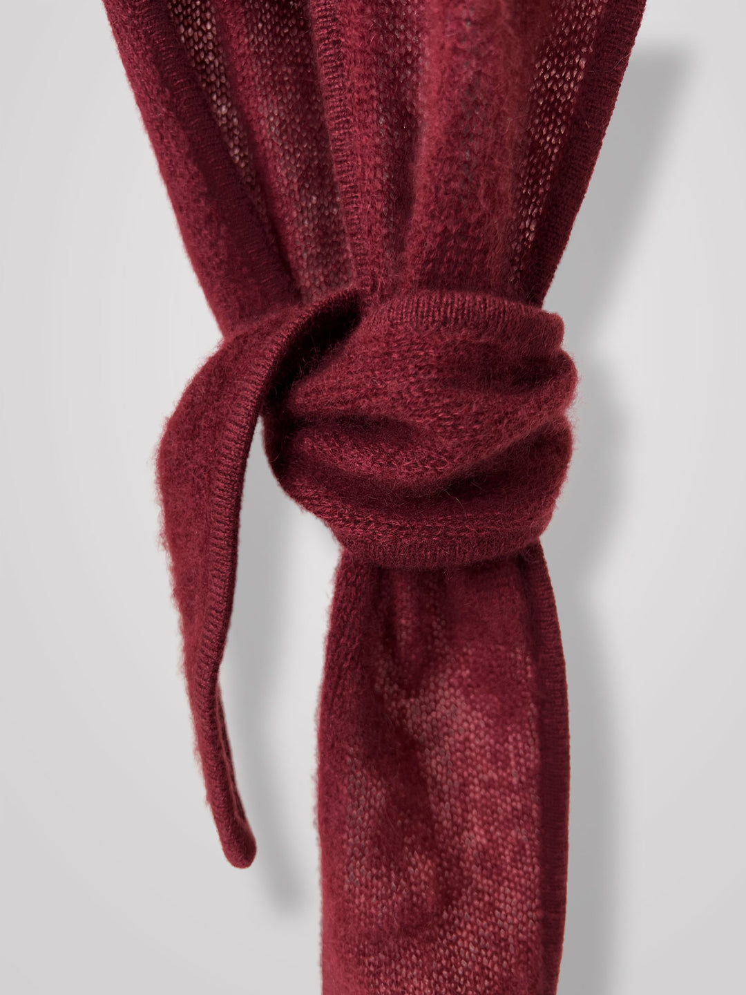 Cashmere mini scarf "Alfine" - Bordeaux