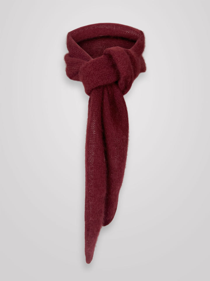 Cashmere mini scarf "Alfine" - Bordeaux