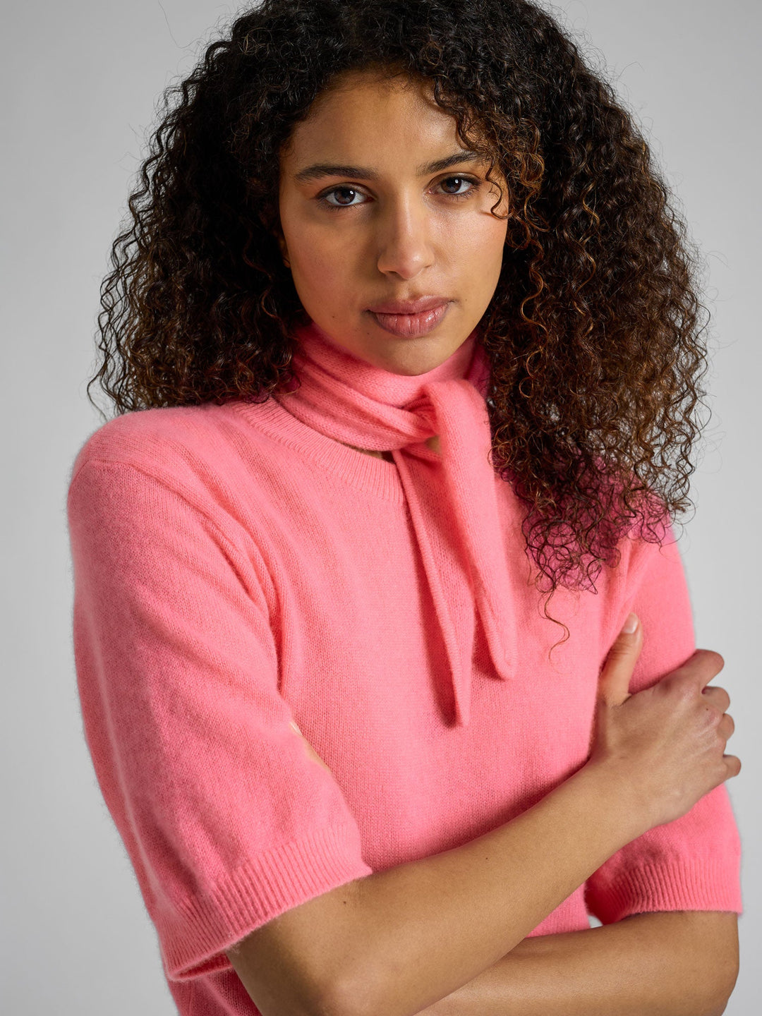 Cashmere min scarf "Alfine" - Bubblegum pink - 100% pure Cashmere - Scandinavian design - Kashmina