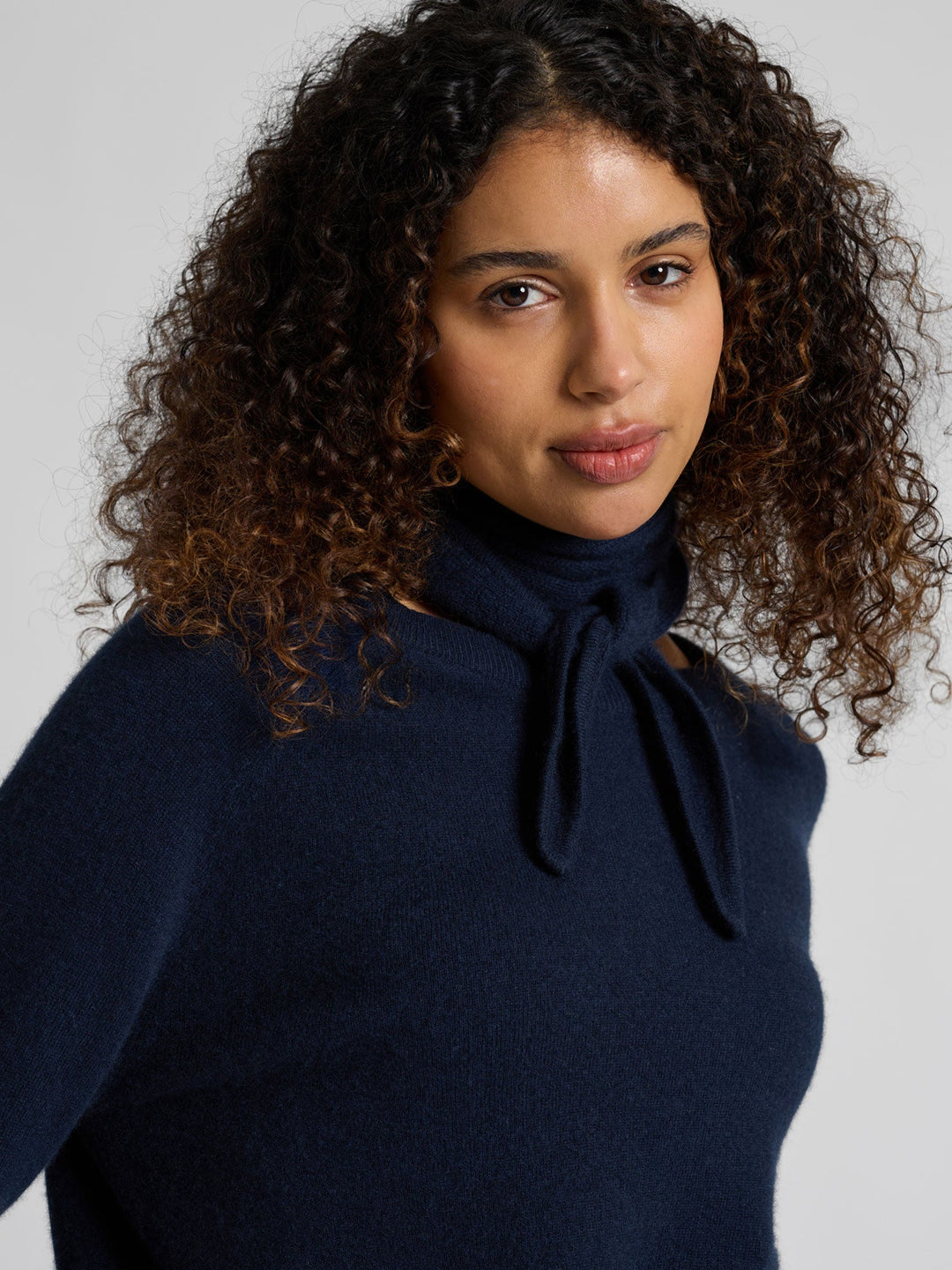 Cashmere mini scarf "Alfine" - Navy - 100% pure Cashmere - Scandinavian design - Kashmina