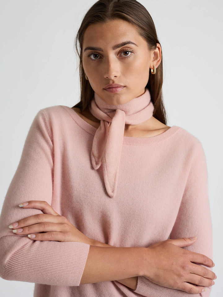 Cashmere mini scarf "Alfine" - Rose glow