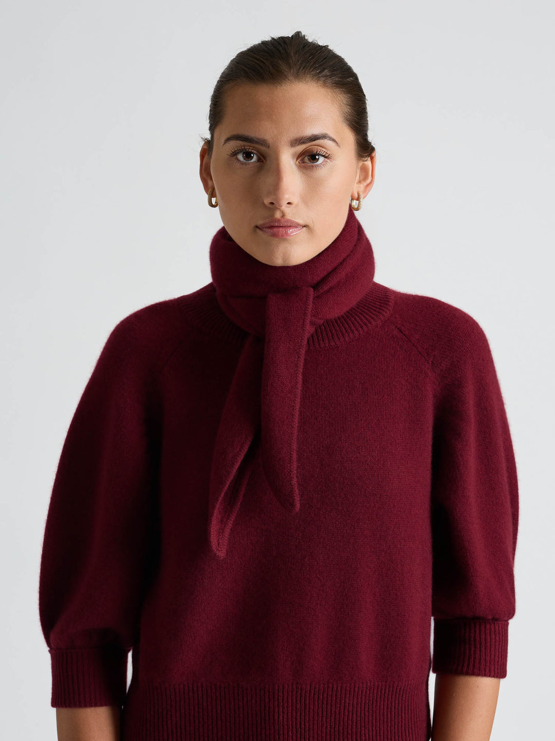 Cashmere scarf "Astrid" - Bordeaux