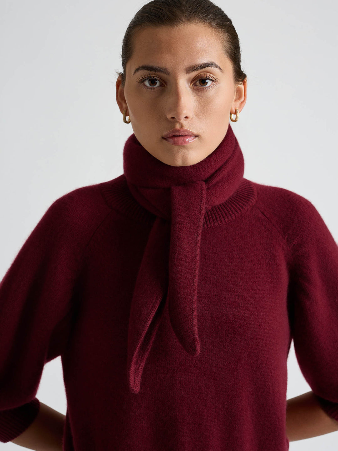 Cashmere scarf "Astrid" - Bordeaux