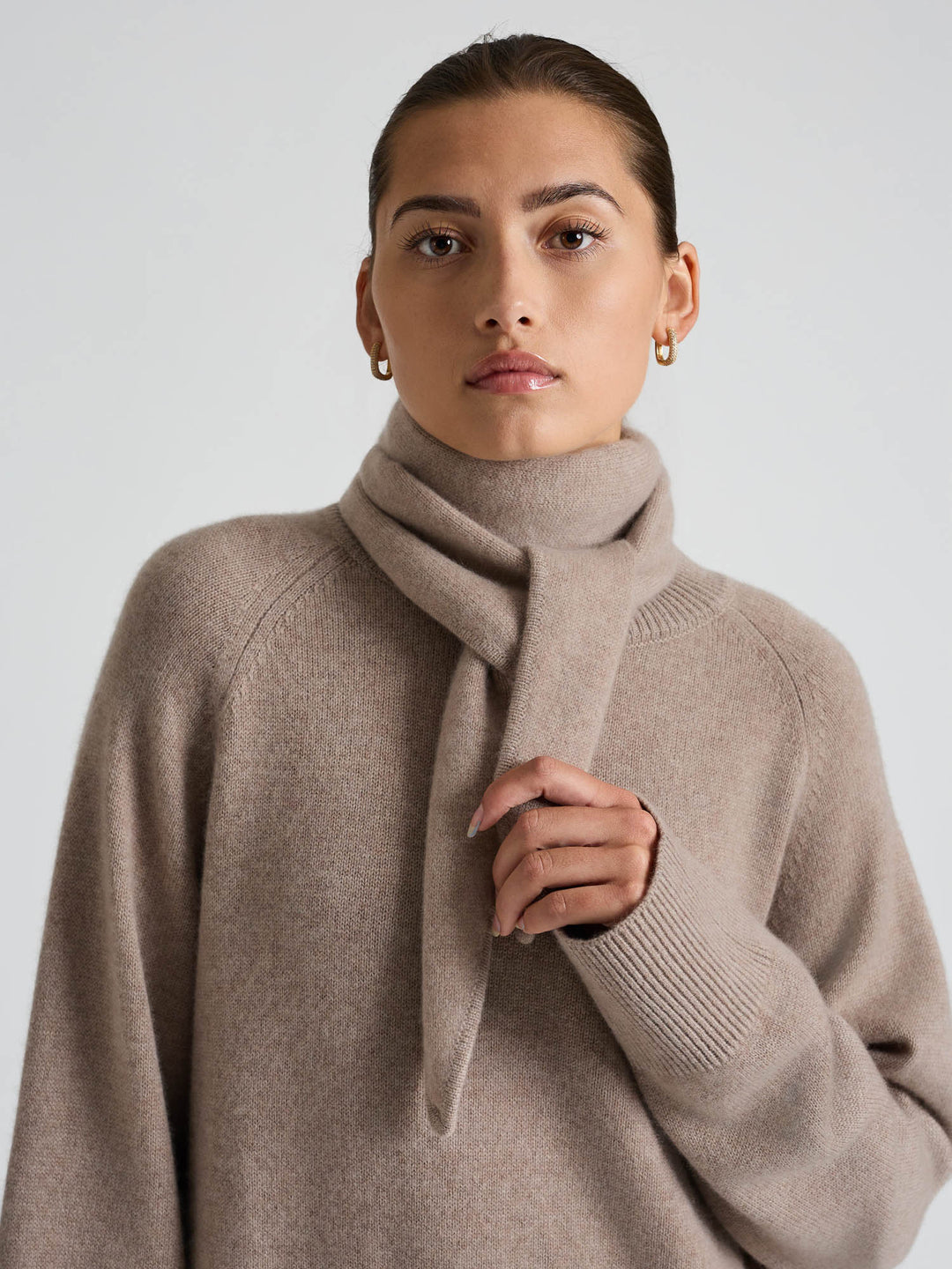 Cashmere scarf "Astrid" - Toast