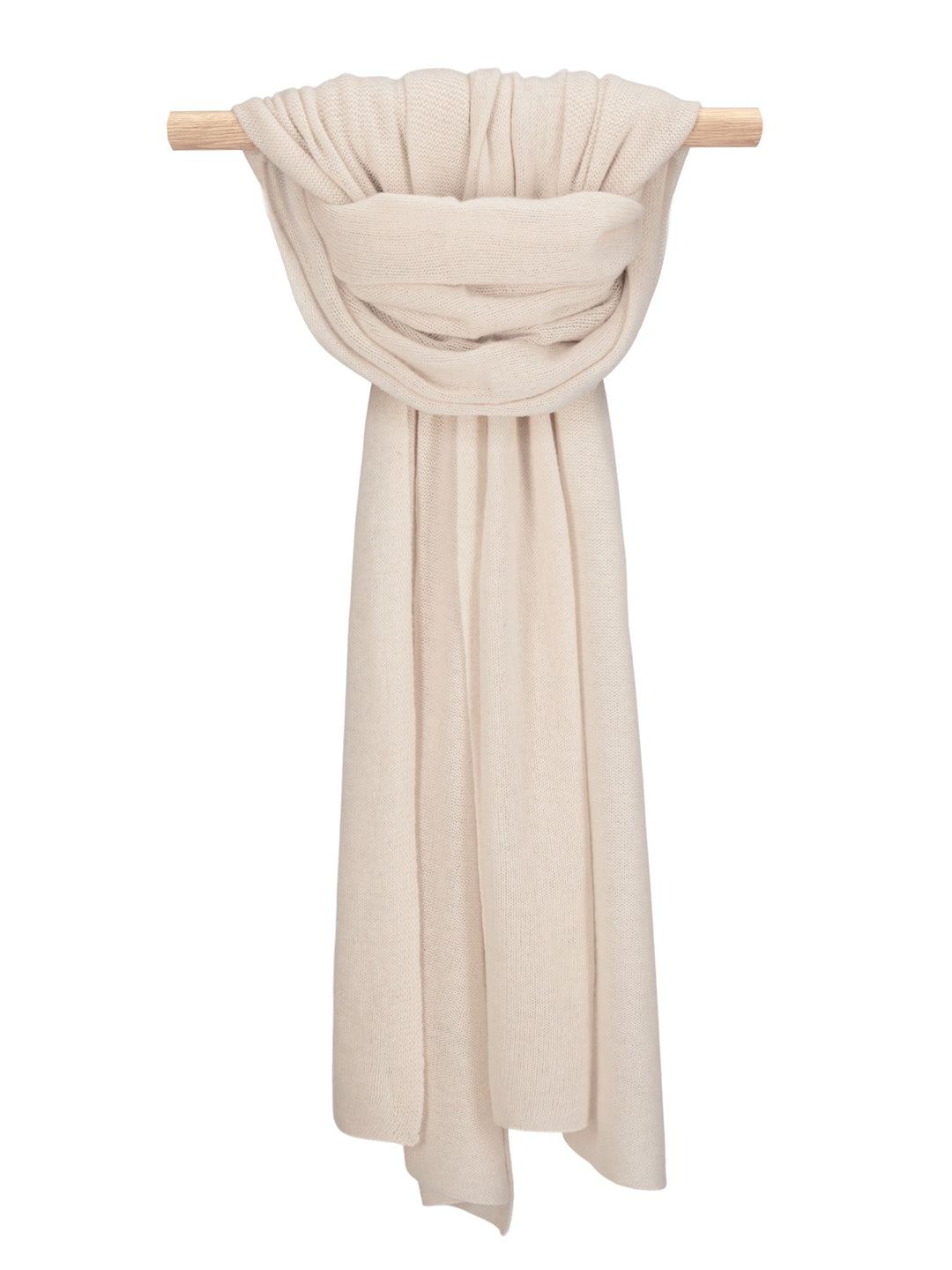 Cashmere scarf "Flow" 100% cashmere from Kashmina. Norwegian design. Color: Cream.